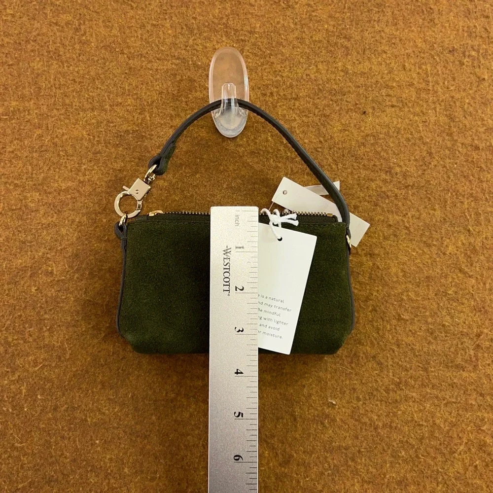 Madewell Womens OS Green Suede Leather NX103 Mini Pouch Bag NWT - Picture 7 of 14
